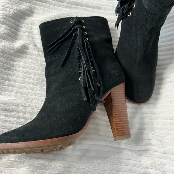 Coach Tamsin Black suede Booties, Size 8 - Picture 1 of 11